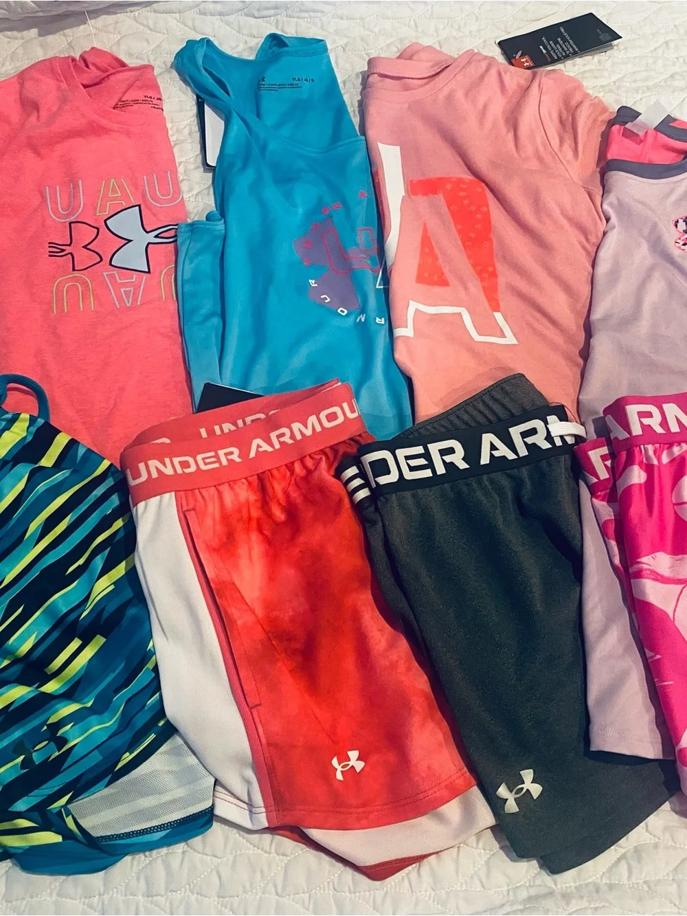 Under Armour Kids Matching Set - Pink, Coral, Turquoise, Blue, Gray